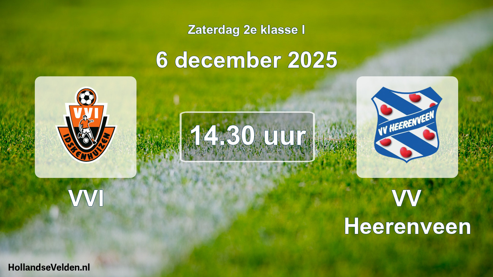 Geplande wedstrijd: VVI - VV Heerenveen (6 december 2025)