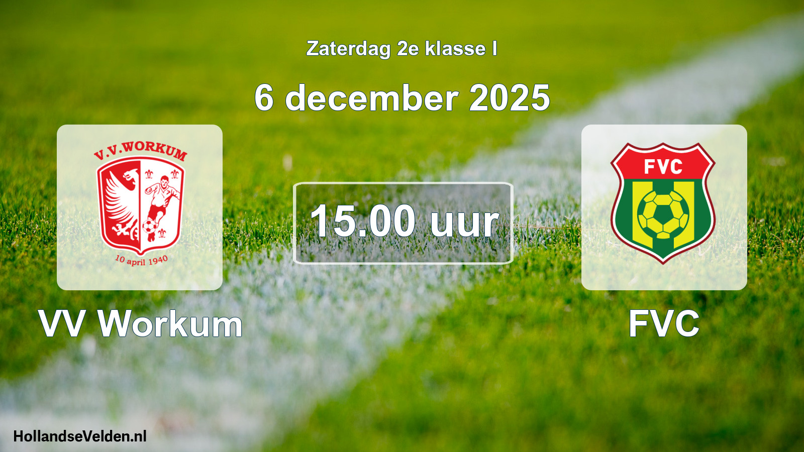 Scheduled Match: VV Workum - FVC (6 December 2025)