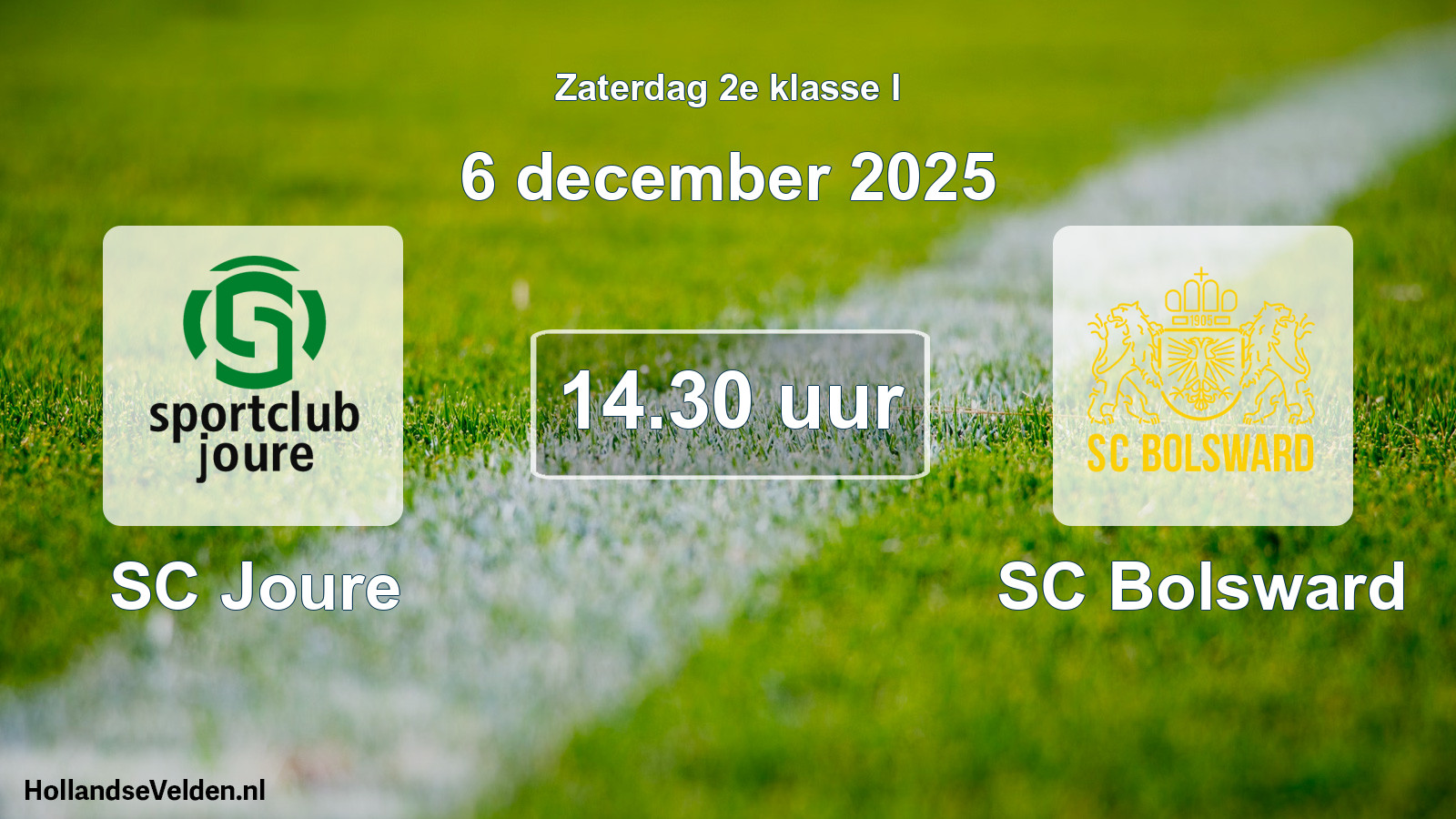 Geplande wedstrijd: SC Joure - SC Bolsward (6 december 2025)