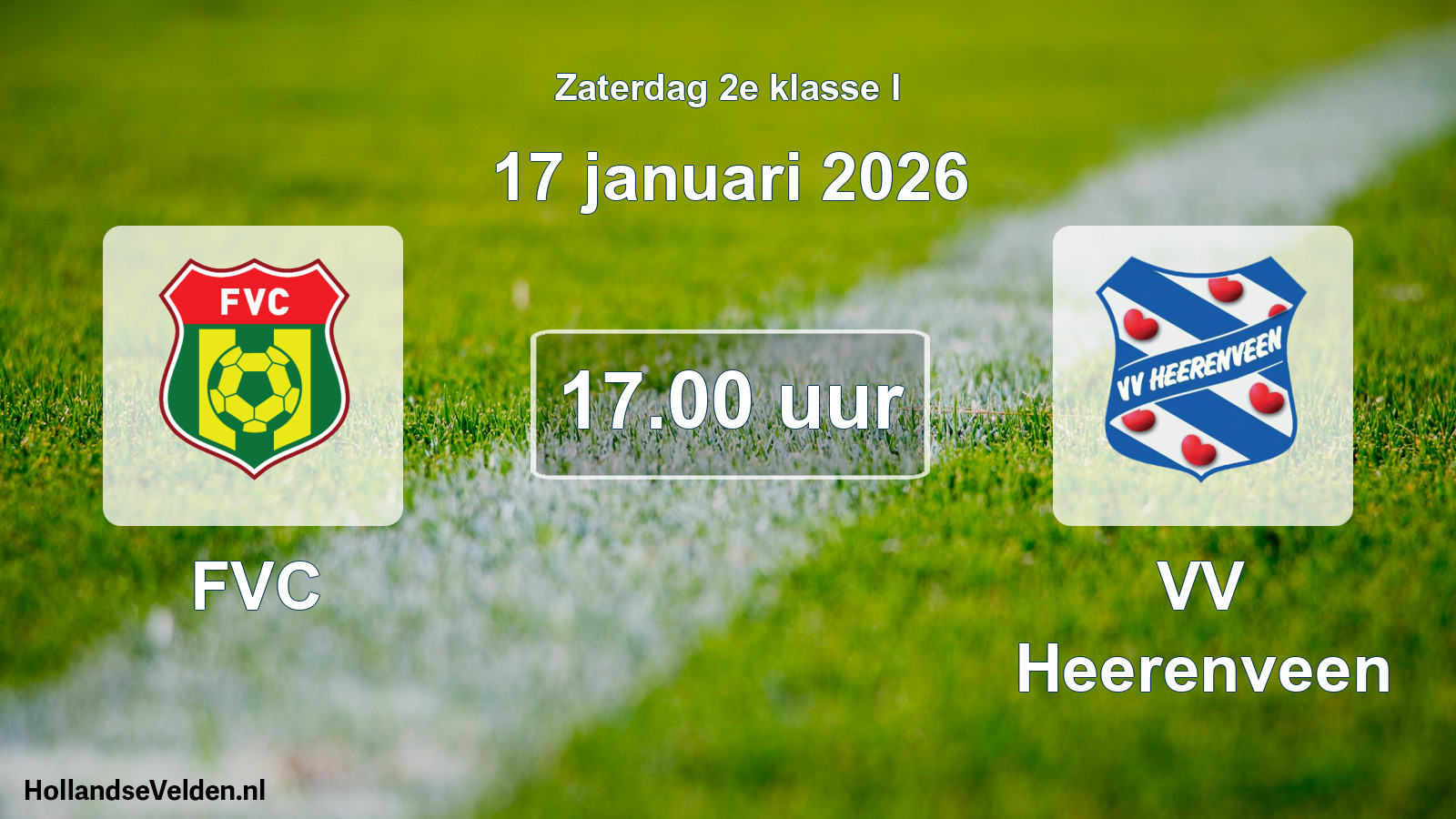 Scheduled Match: FVC - VV Heerenveen (17 January 2026)