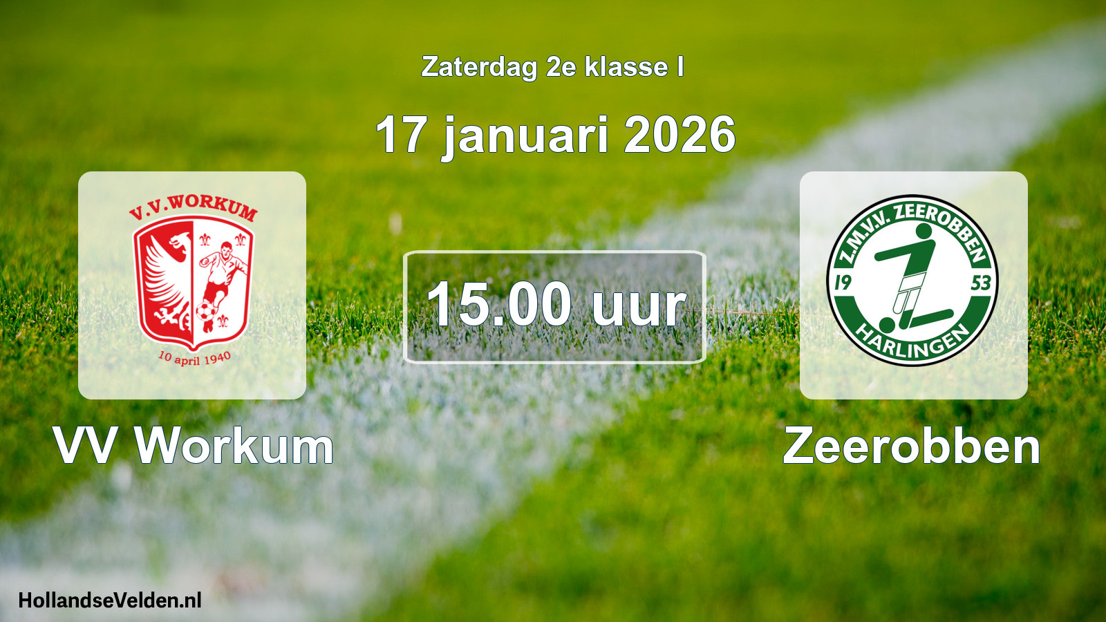 Scheduled Match: VV Workum - Zeerobben (17 January 2026)