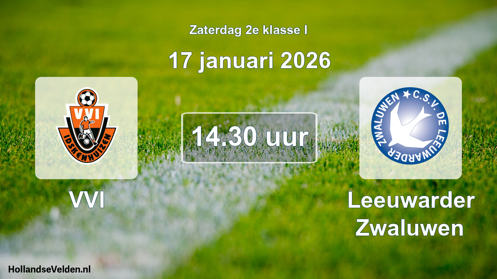Geplande wedstrijd: VVI - Leeuwarder Zwaluwen (17 januari 2026)