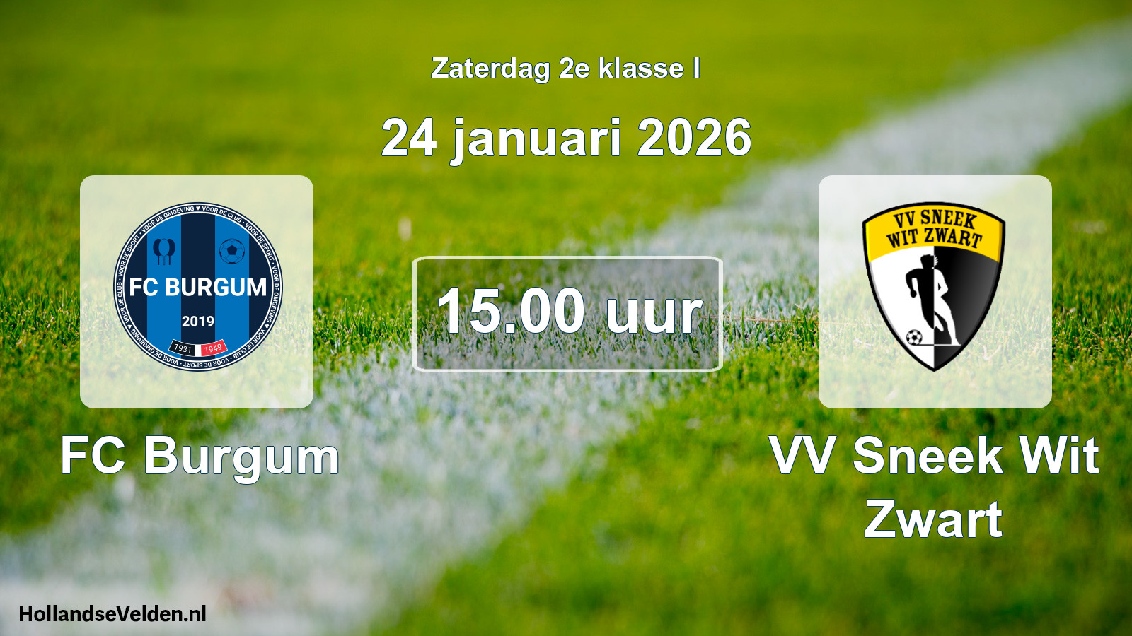 Scheduled Match: FC Burgum - VV Sneek Wit Zwart (24 January 2026)