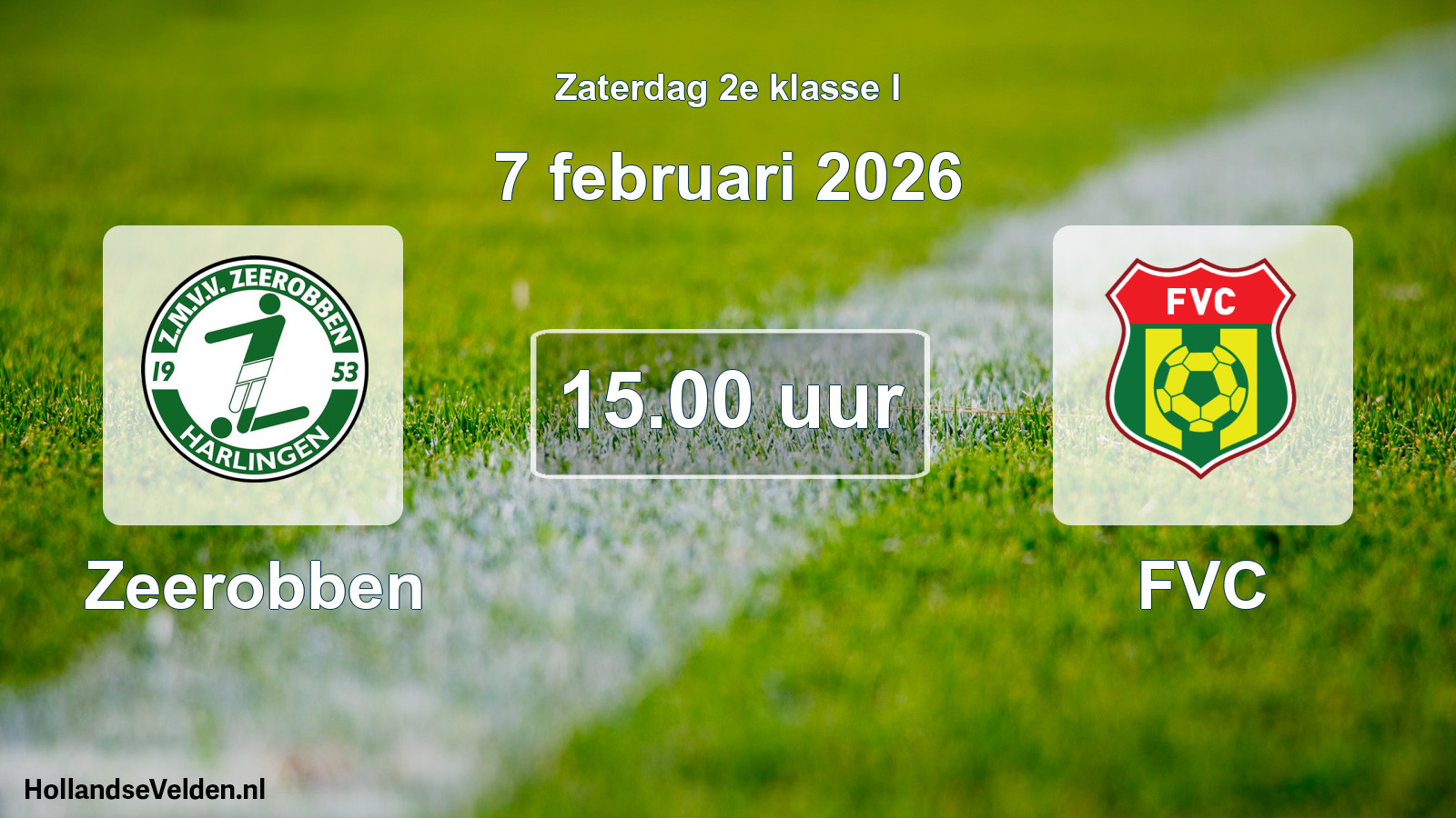 Geplande wedstrijd: Zeerobben - FVC (7 februari 2026)