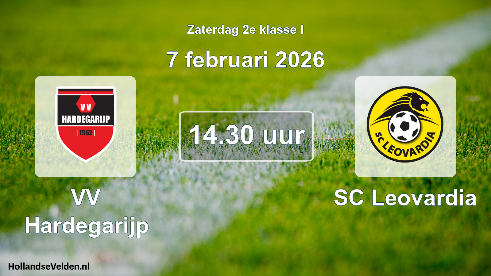 Geplande wedstrijd: VV Hardegarijp - SC Leovardia (7 februari 2026)