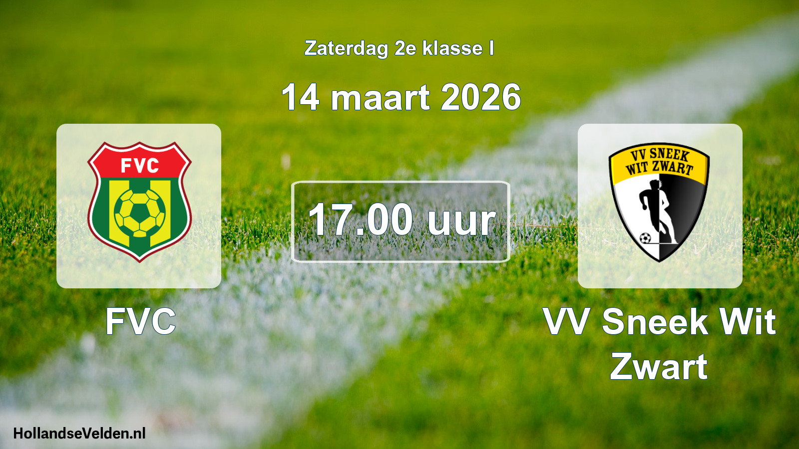 Geplande wedstrijd: FVC - VV Sneek Wit Zwart (14 maart 2026)