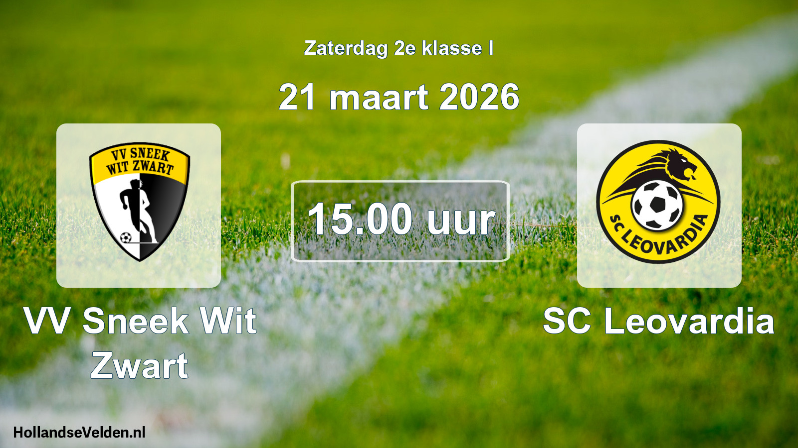 Scheduled Match: VV Sneek Wit Zwart - SC Leovardia (21 March 2026)