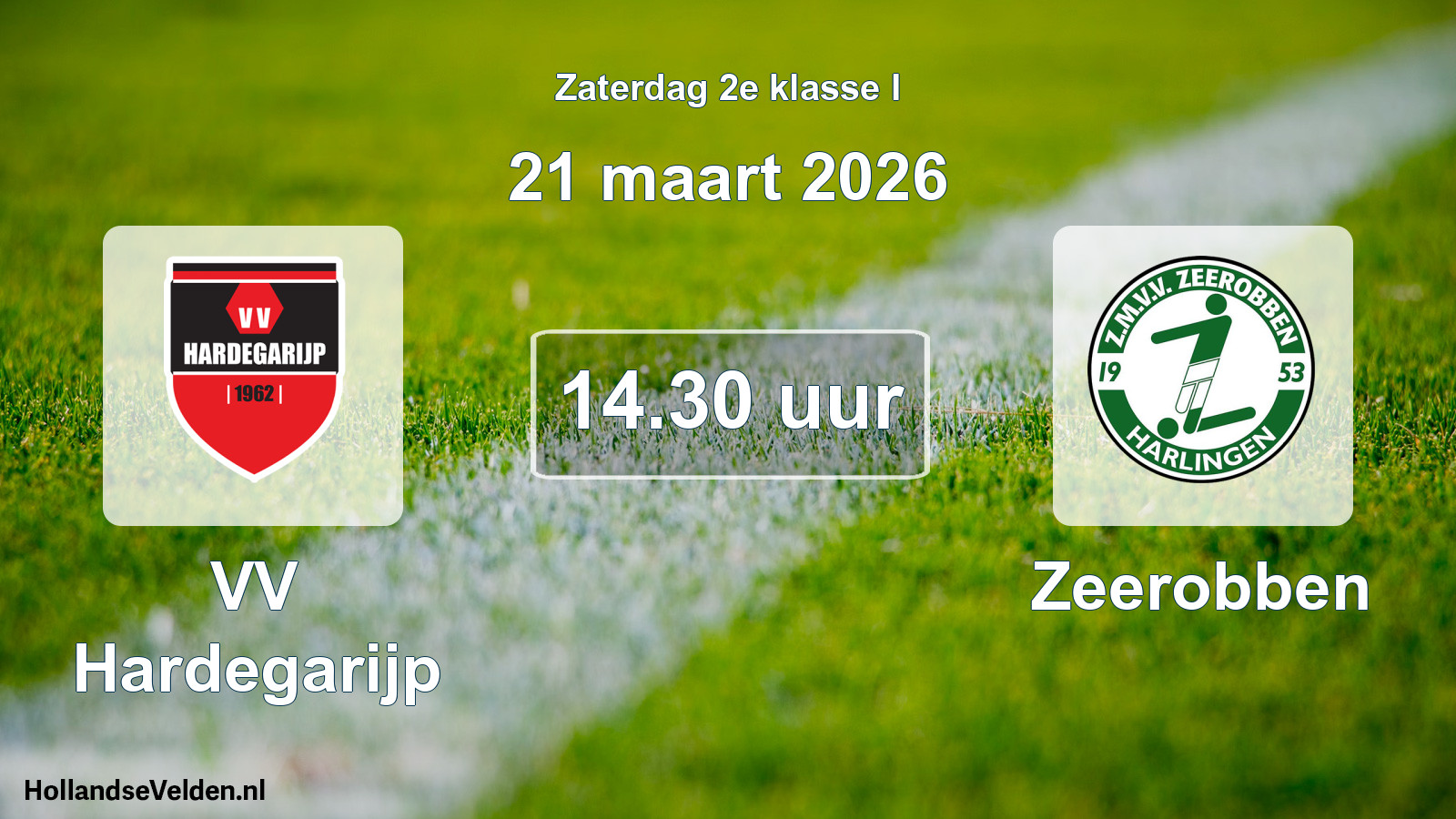 Geplande wedstrijd: VV Hardegarijp - Zeerobben (21 maart 2026)