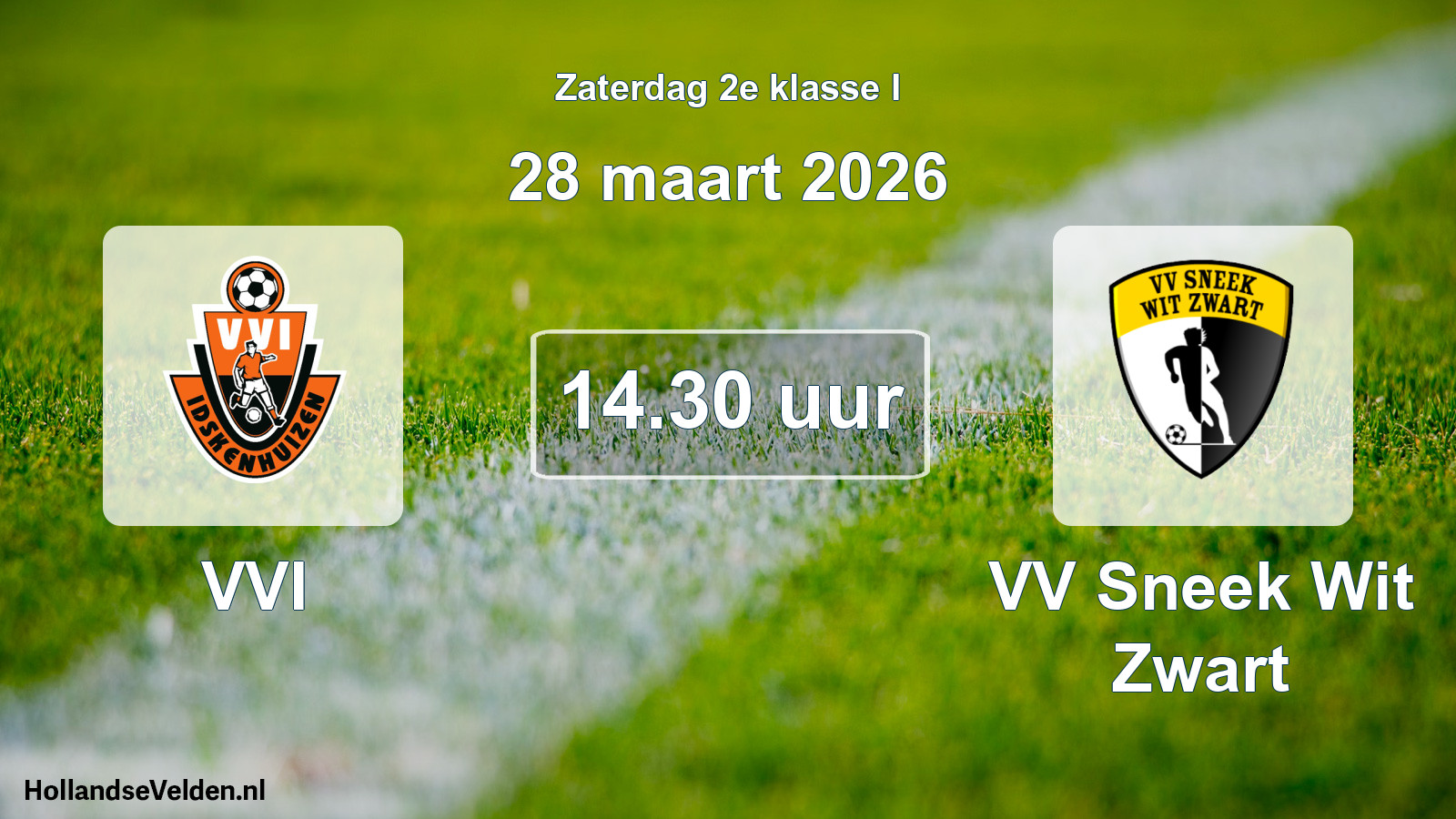 Geplande wedstrijd: VVI - VV Sneek Wit Zwart (28 maart 2026)