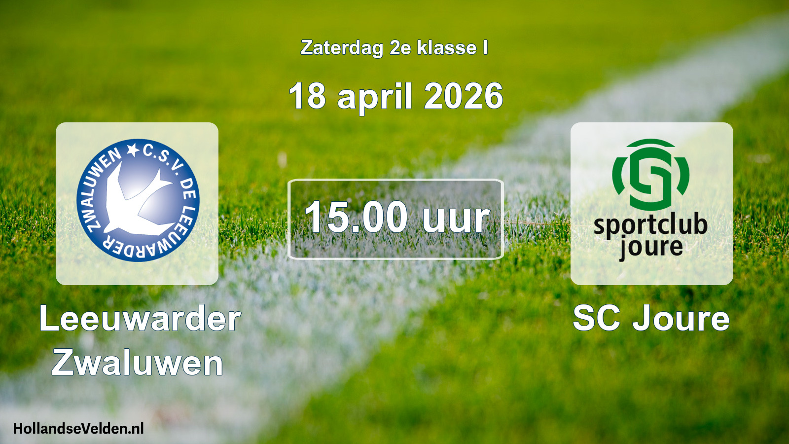 Scheduled Match: Leeuwarder Zwaluwen - SC Joure (18 April 2026)