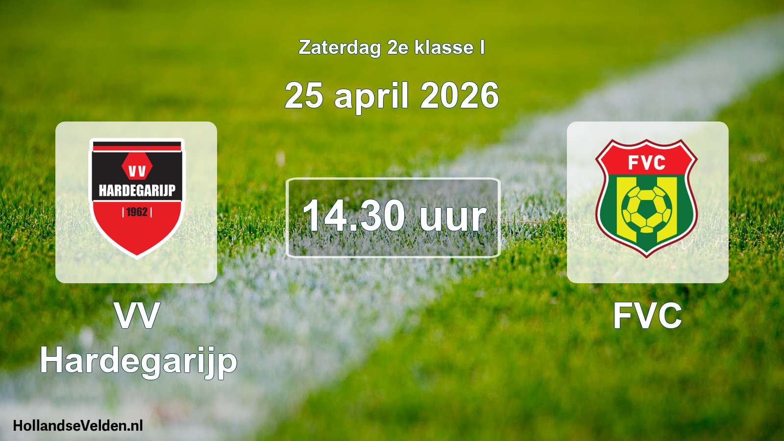 Scheduled Match: VV Hardegarijp - FVC (25 April 2026)