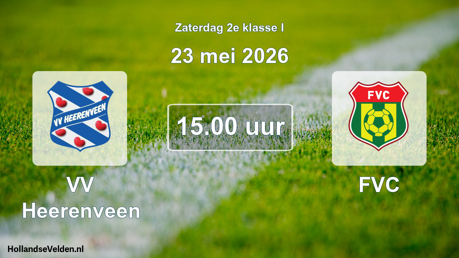 Geplande wedstrijd: VV Heerenveen - FVC (23 mei 2026)