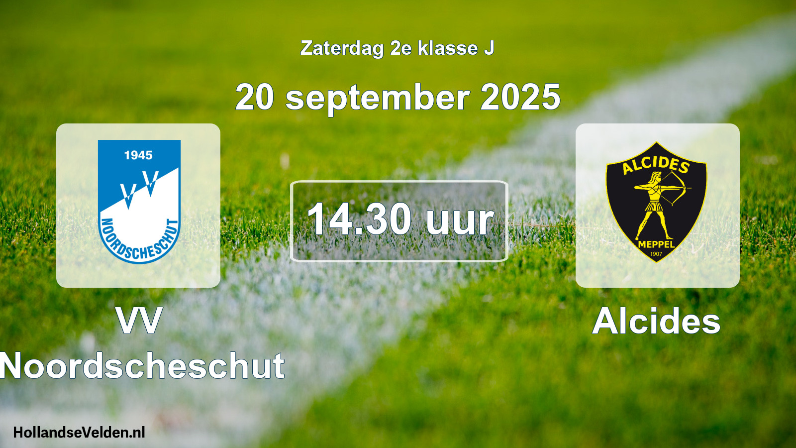 Geplande wedstrijd: VV Noordscheschut - Alcides (20 september 2025)