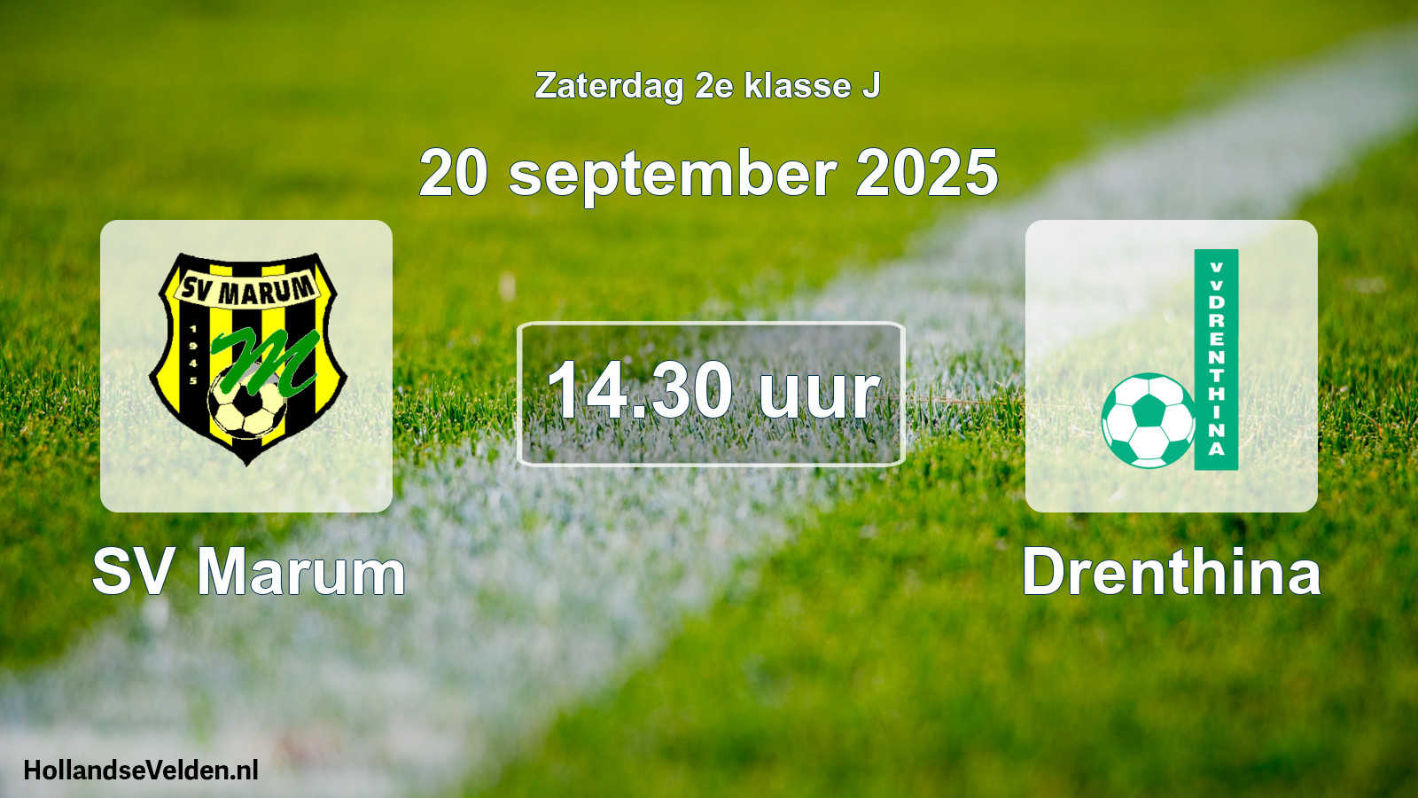 Scheduled Match: SV Marum - Drenthina (20 September 2025)