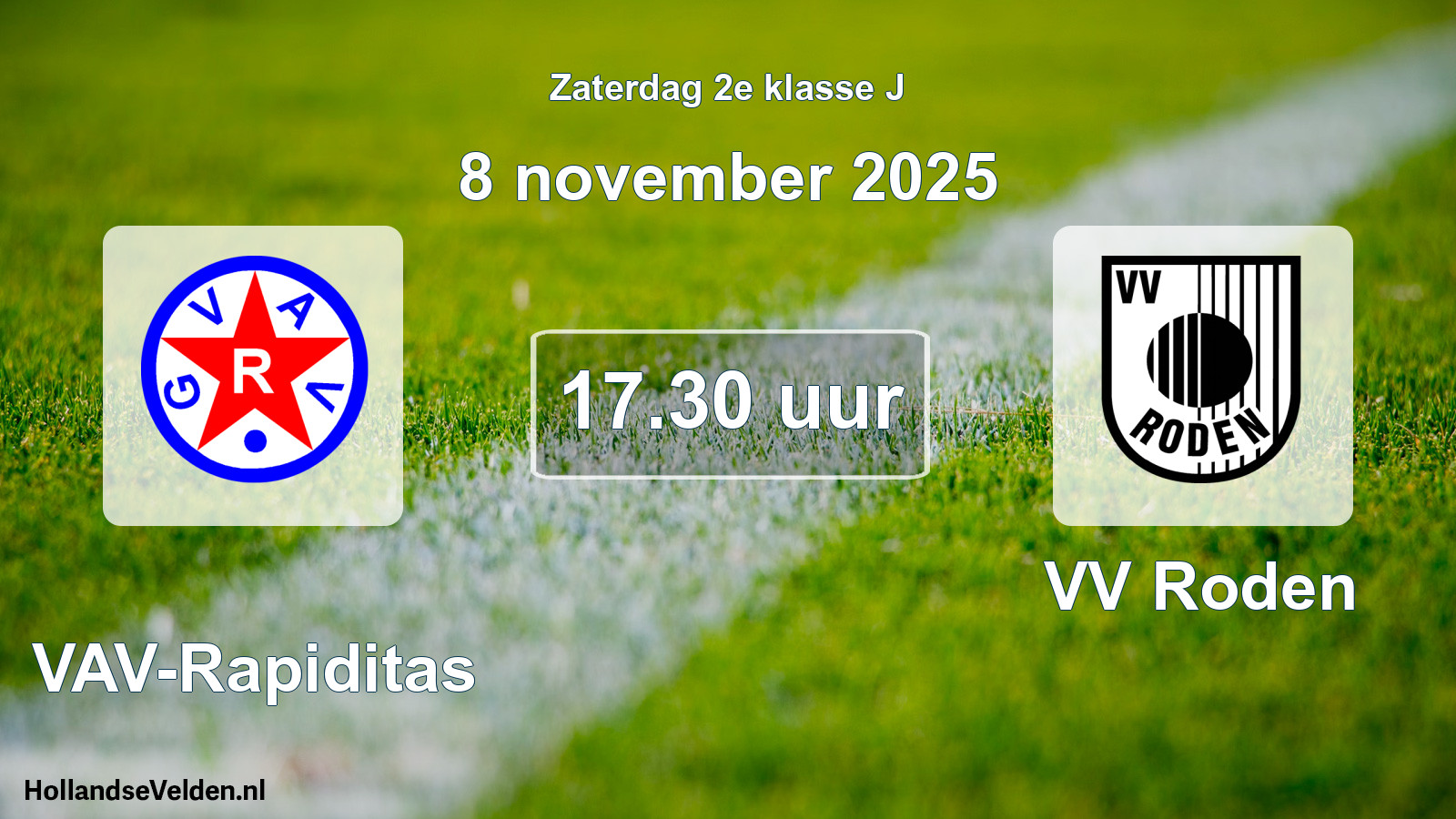 Scheduled Match: GVAV-Rapiditas - VV Roden (8 November 2025)