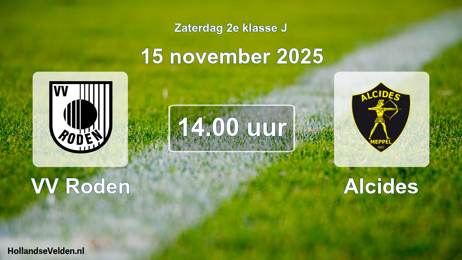 Scheduled Match: VV Roden - Alcides (15 November 2025)