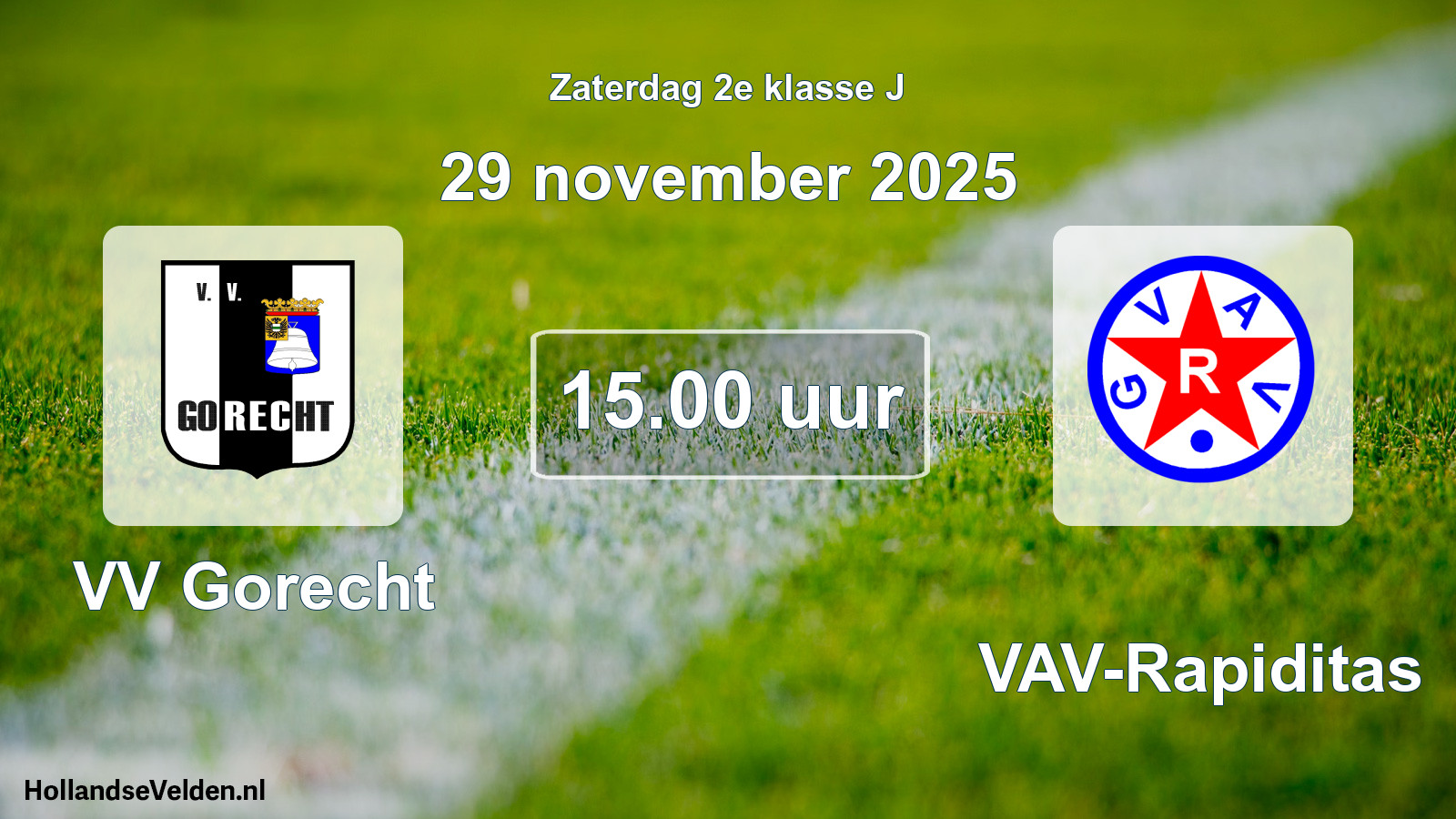 Scheduled Match: VV Gorecht - GVAV-Rapiditas (29 November 2025)