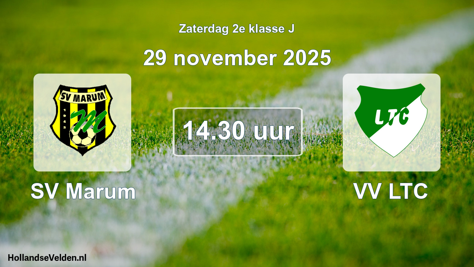 Geplande wedstrijd: SV Marum - VV LTC (29 november 2025)