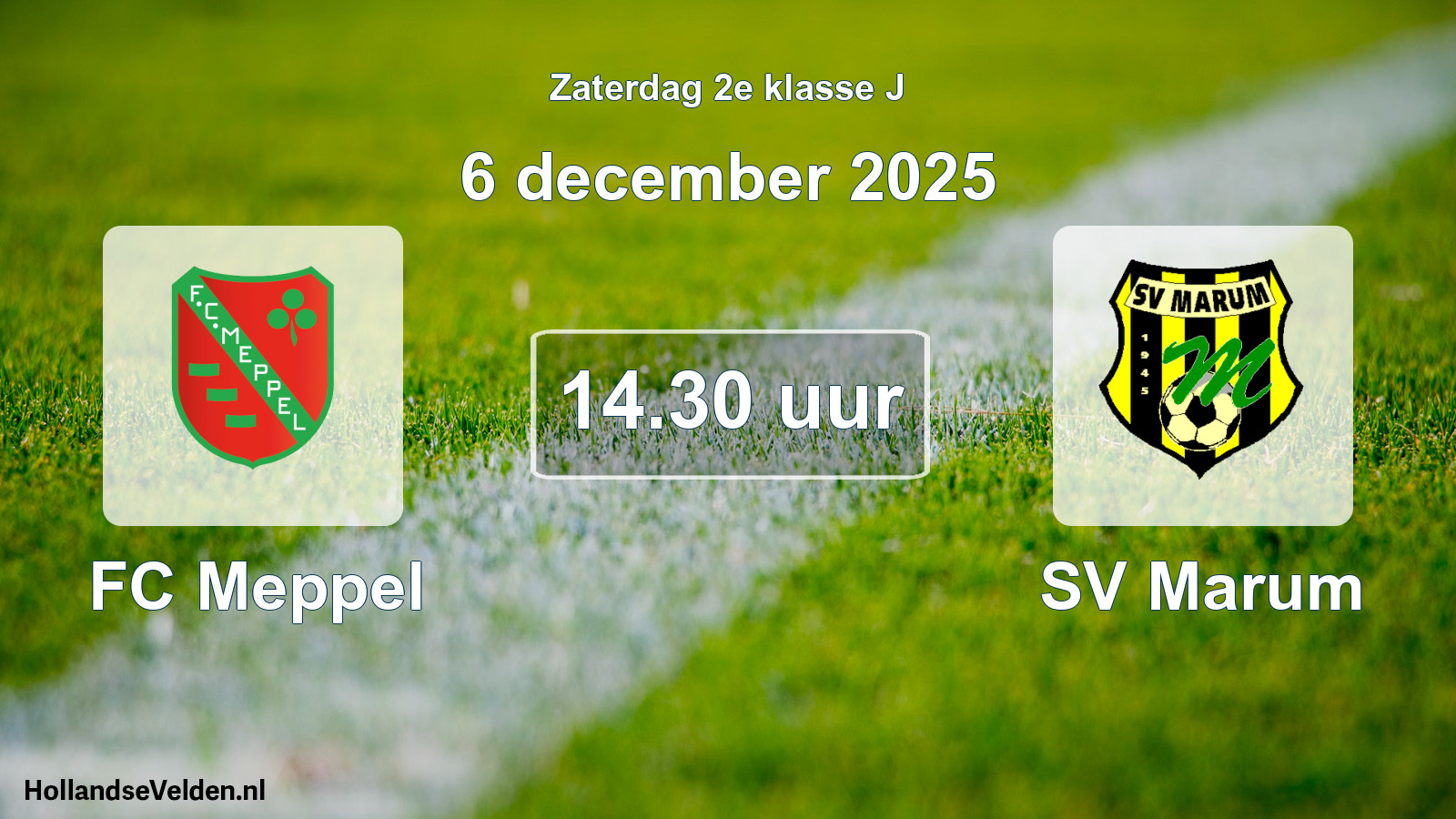 Geplande wedstrijd: FC Meppel - SV Marum (6 december 2025)