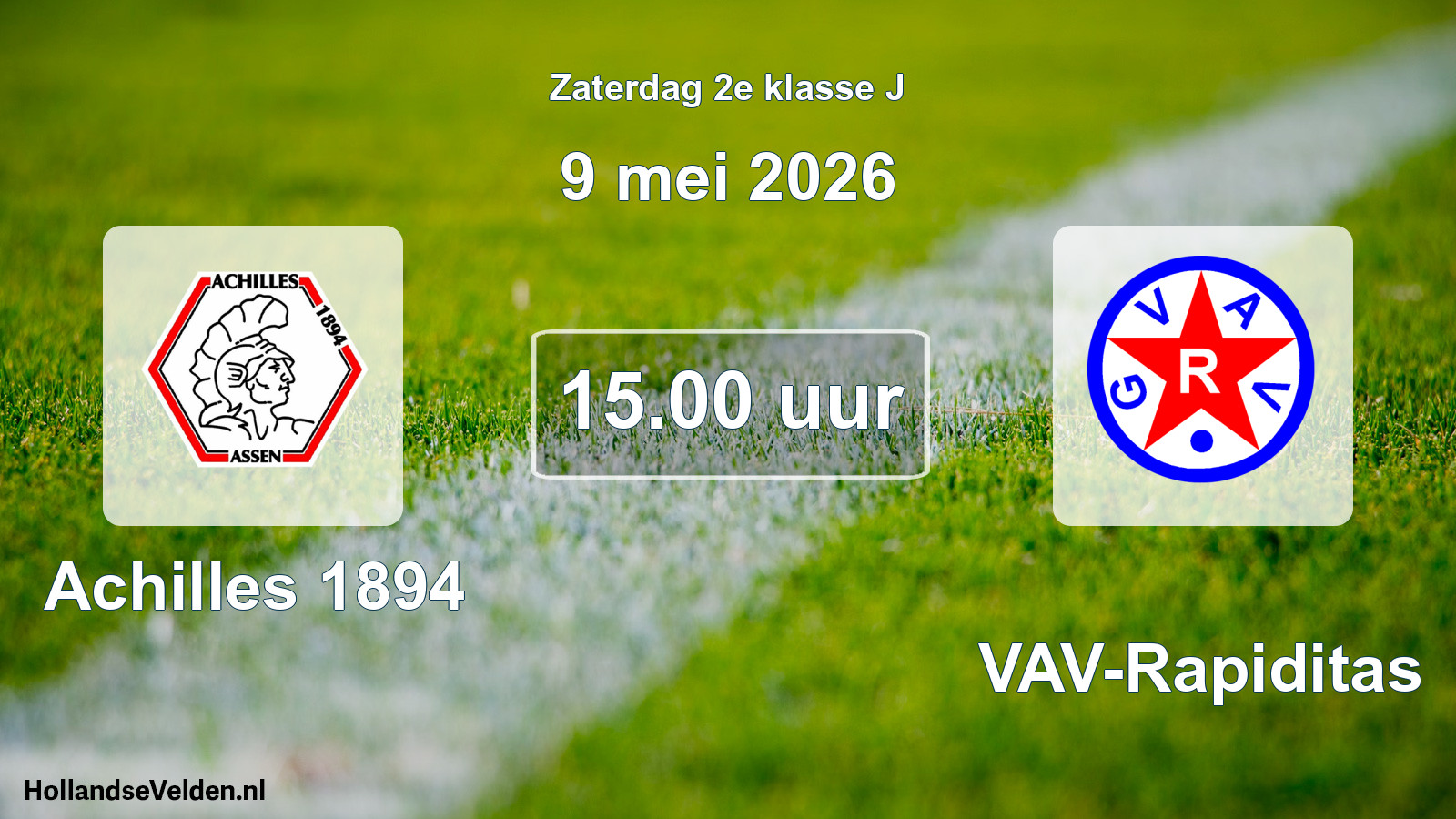 Geplande wedstrijd: Achilles 1894 - GVAV-Rapiditas (9 mei 2026)