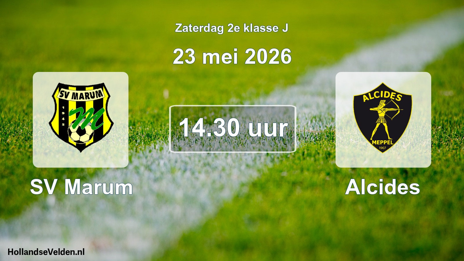 Geplande wedstrijd: SV Marum - Alcides (23 mei 2026)
