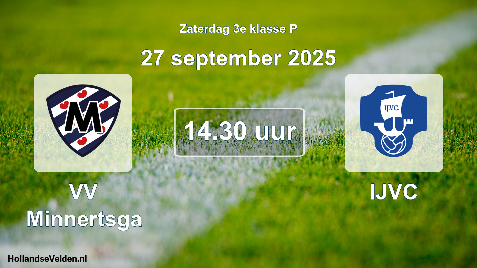 Geplande wedstrijd: VV Minnertsga - IJVC (27 september 2025)