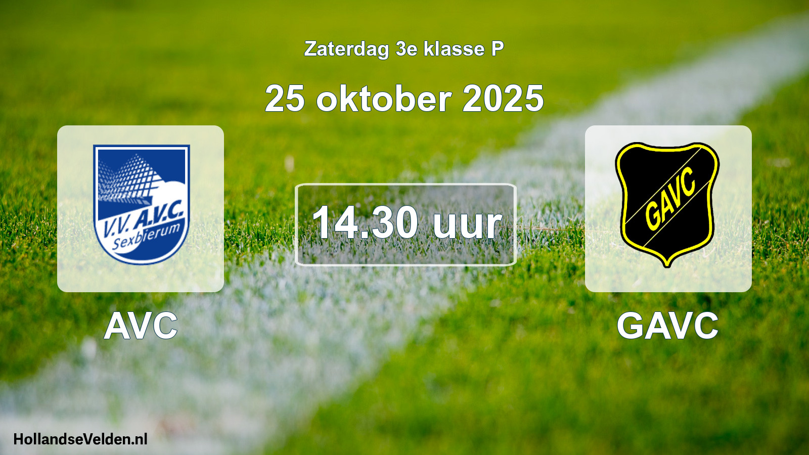 Geplande wedstrijd: AVC - GAVC (25 oktober 2025)