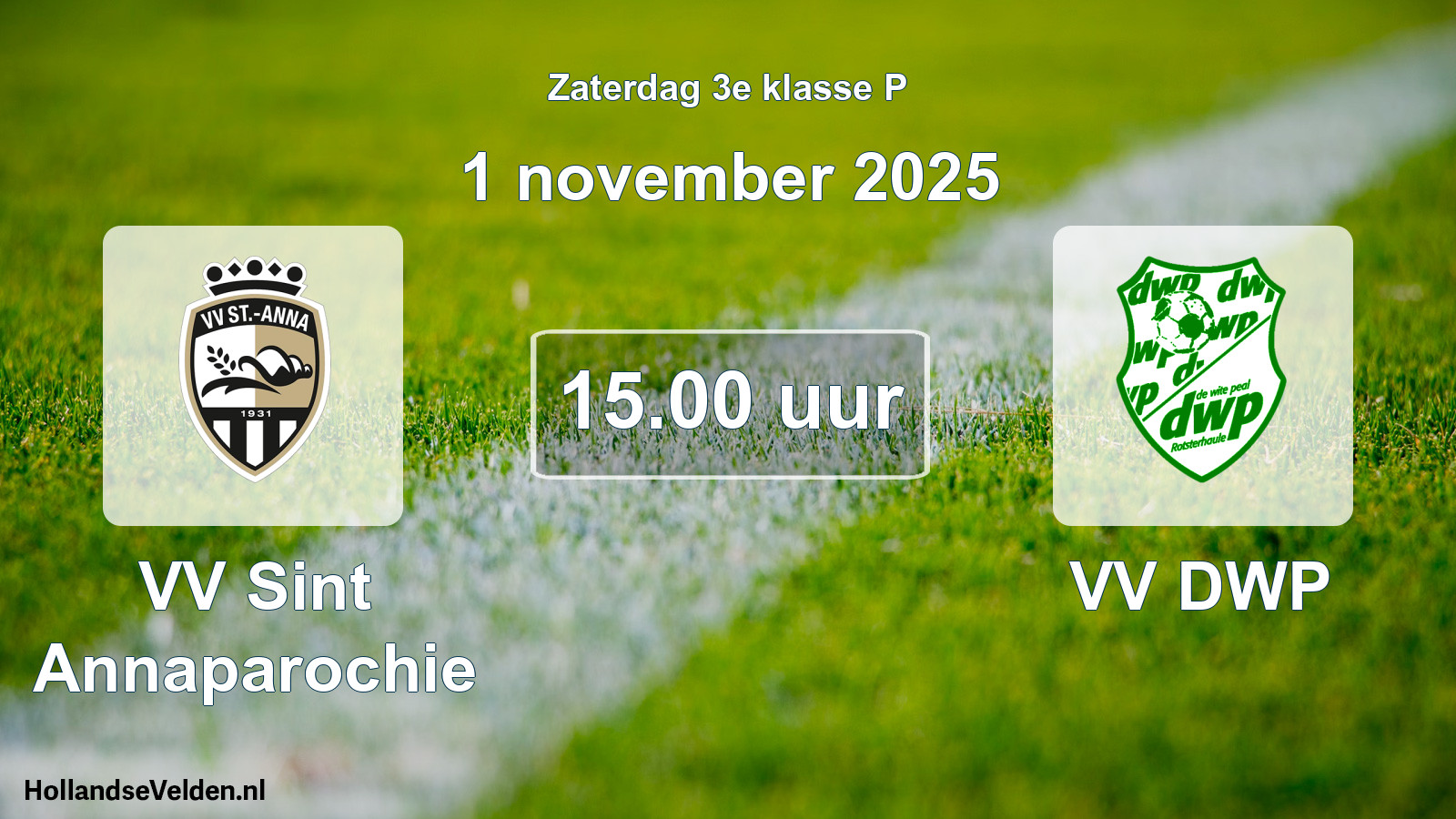 Scheduled Match: VV Sint Annaparochie - VV DWP (1 November 2025)