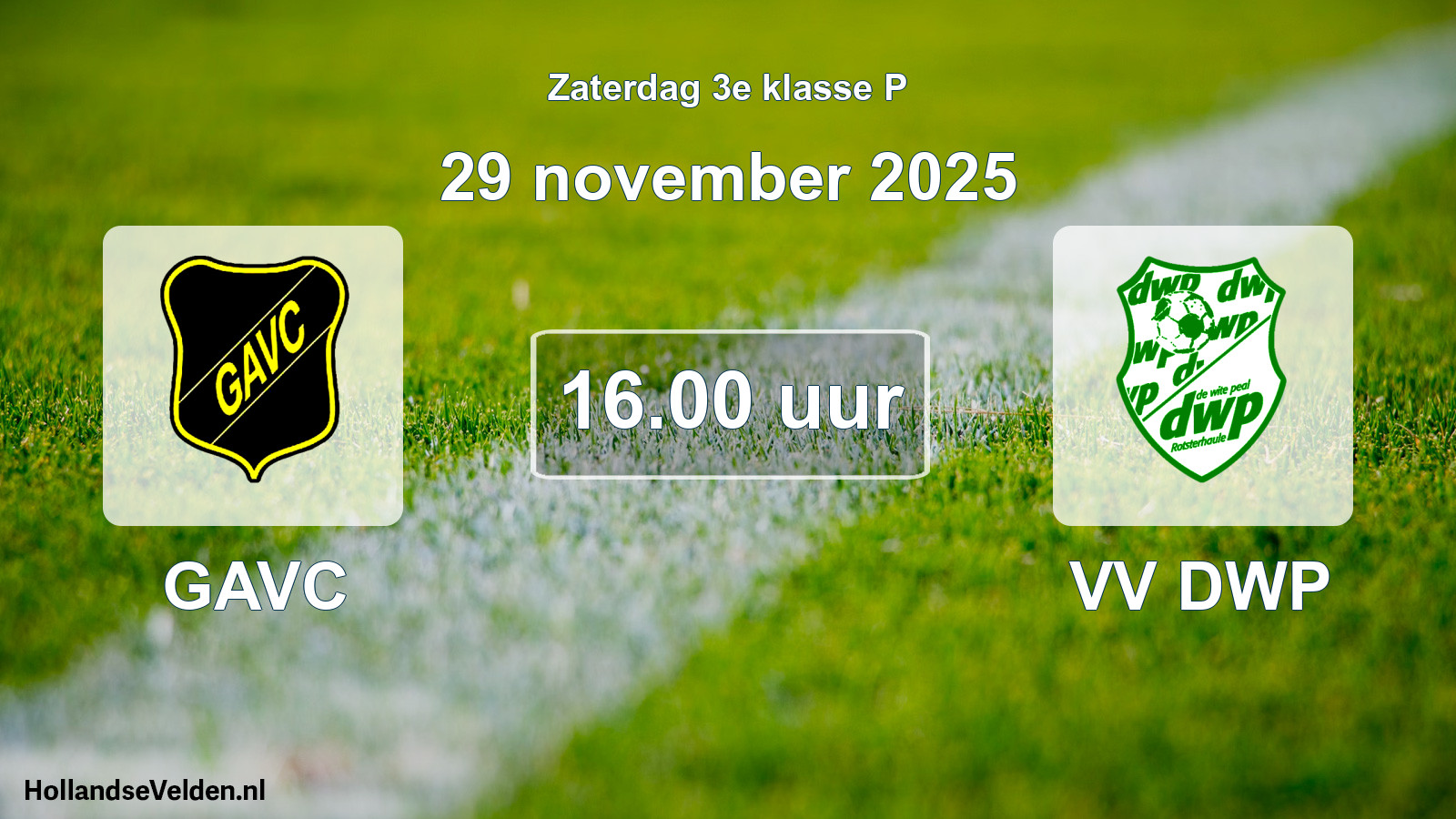 Scheduled Match: GAVC - VV DWP (29 November 2025)