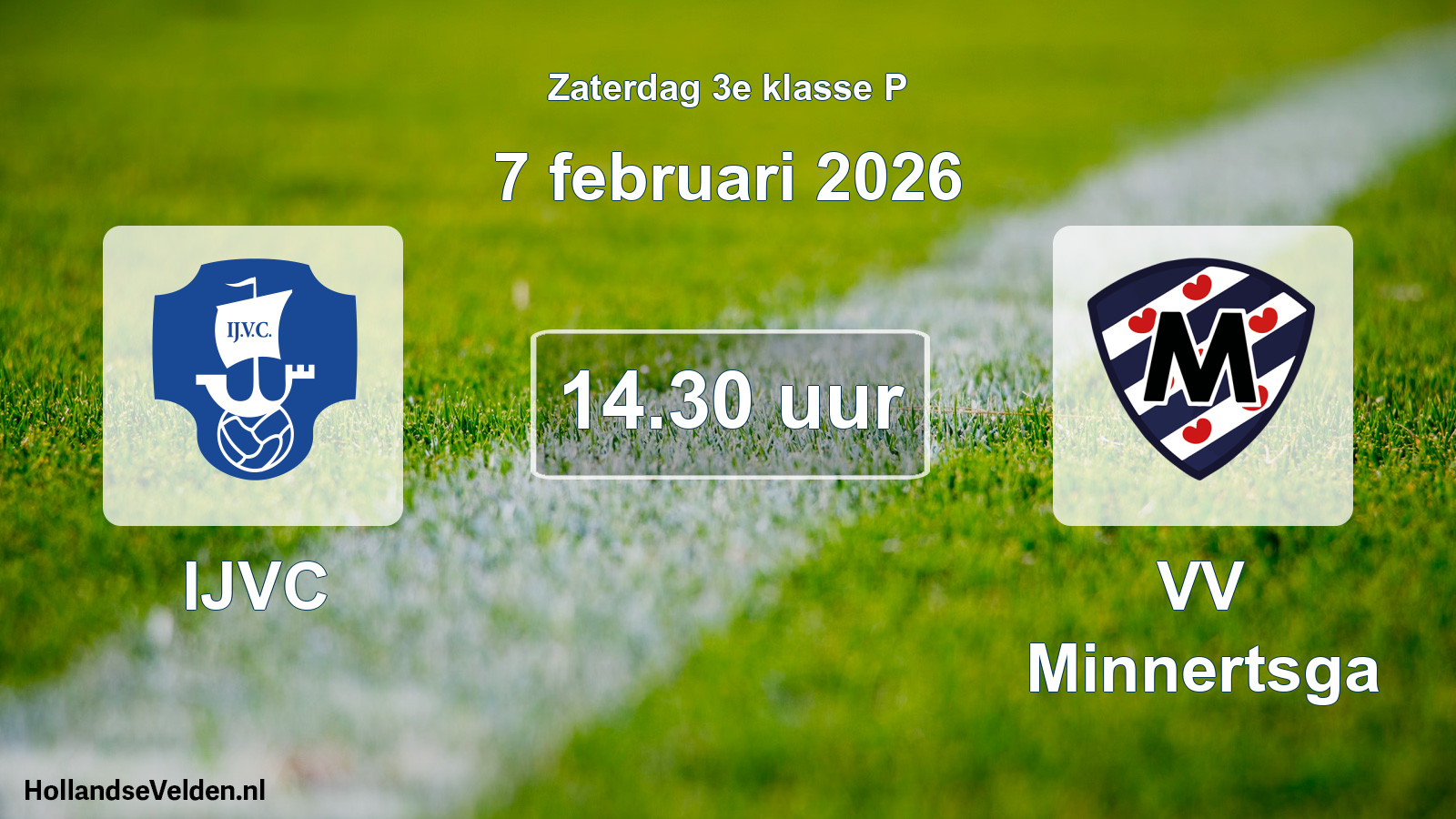 Geplande wedstrijd: IJVC - VV Minnertsga (7 februari 2026)
