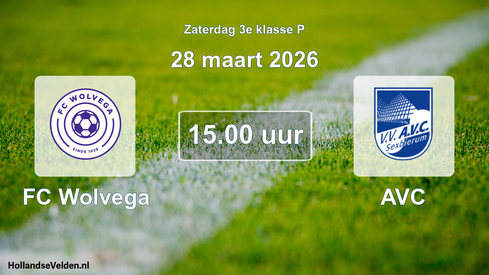 Scheduled Match: FC Wolvega - AVC (28 March 2026)