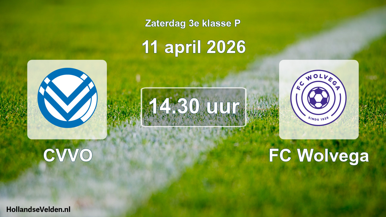 Geplande wedstrijd: CVVO - FC Wolvega (11 april 2026)