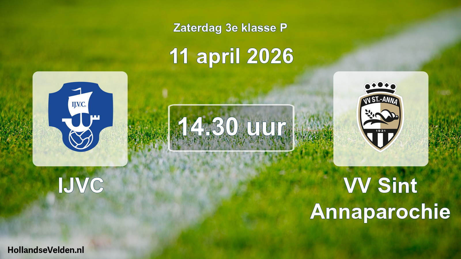 Geplande wedstrijd: IJVC - VV Sint Annaparochie (11 april 2026)