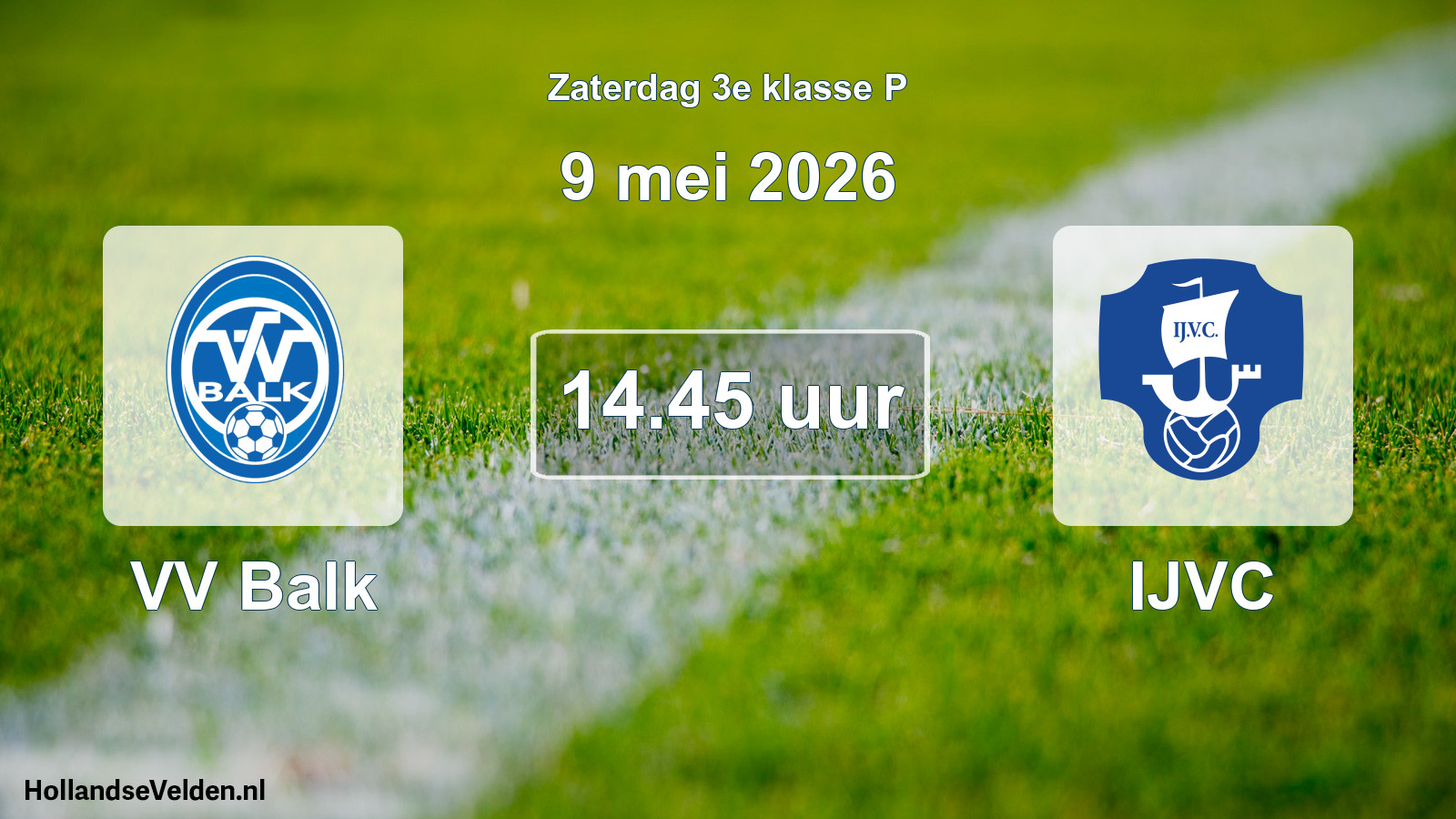 Geplande wedstrijd: VV Balk - IJVC (9 mei 2026)