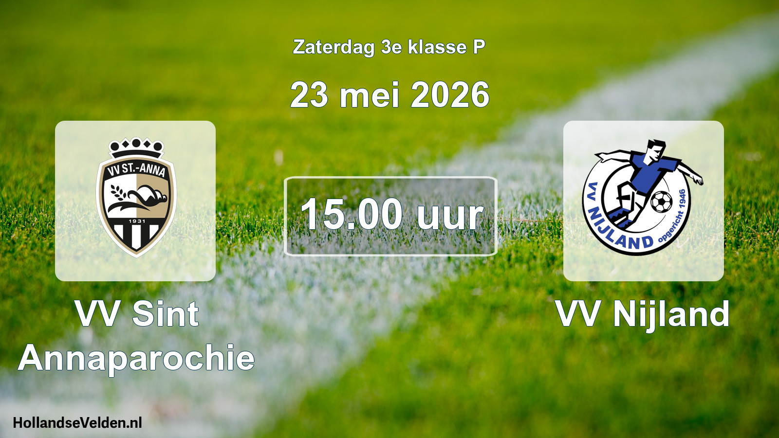 Geplande wedstrijd: VV Sint Annaparochie - VV Nijland (23 mei 2026)