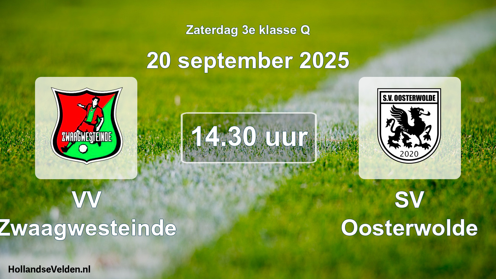 Scheduled Match: VV Zwaagwesteinde - SV Oosterwolde (20 September 2025)