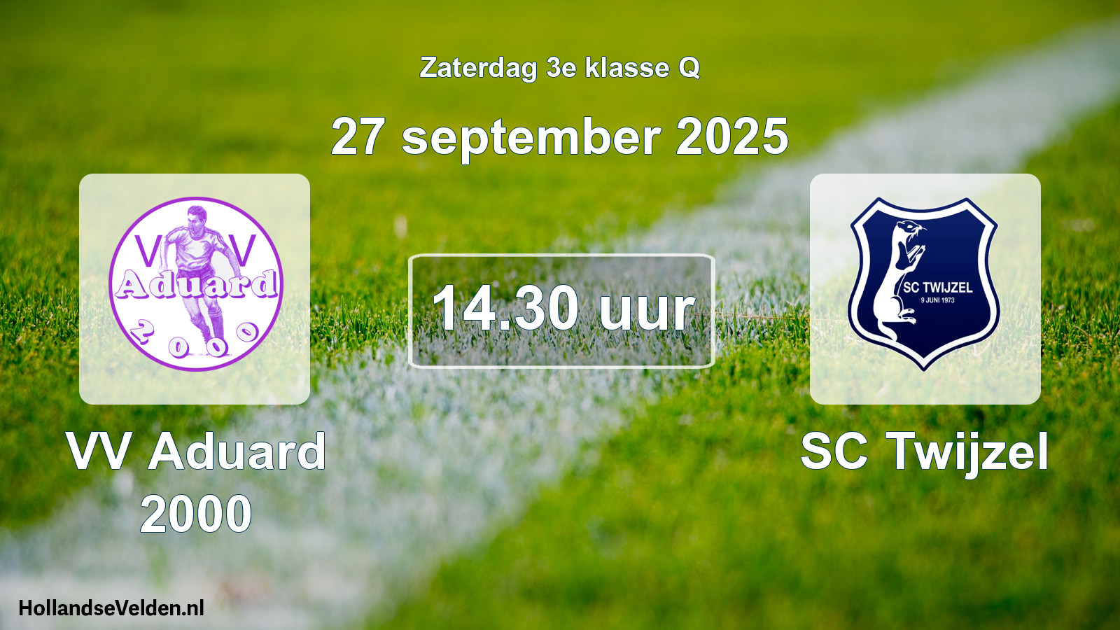 Scheduled Match: VV Aduard 2000 - SC Twijzel (27 September 2025)