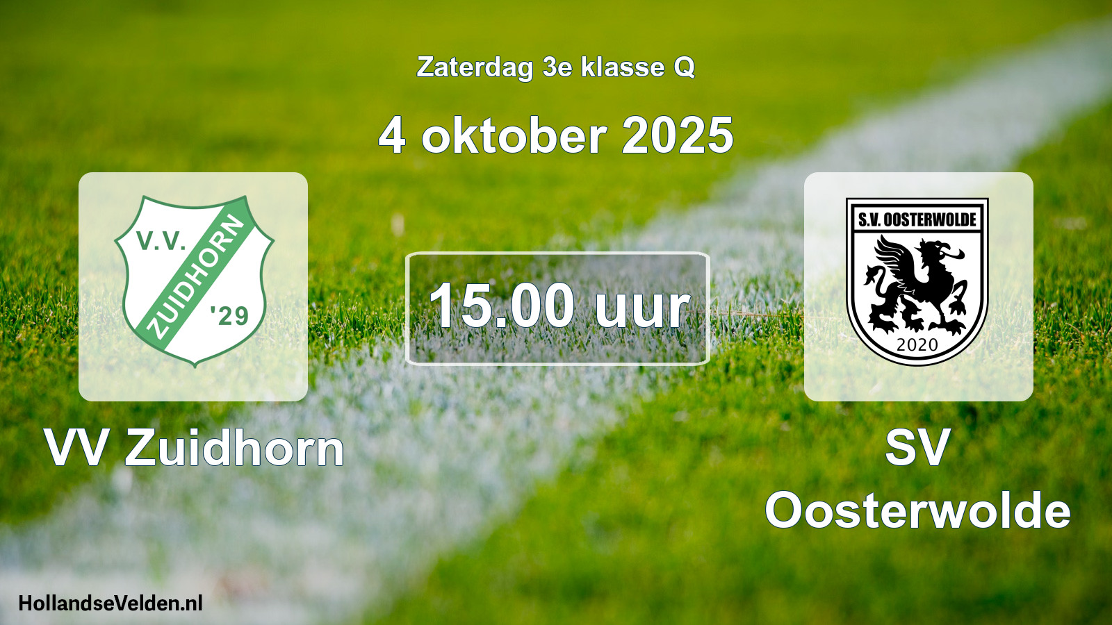 Scheduled Match: VV Zuidhorn - SV Oosterwolde (4 October 2025)