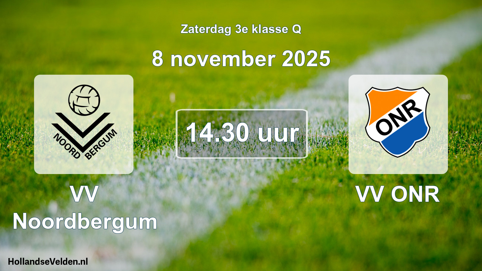 Scheduled Match: VV Noordbergum - VV ONR (8 November 2025)