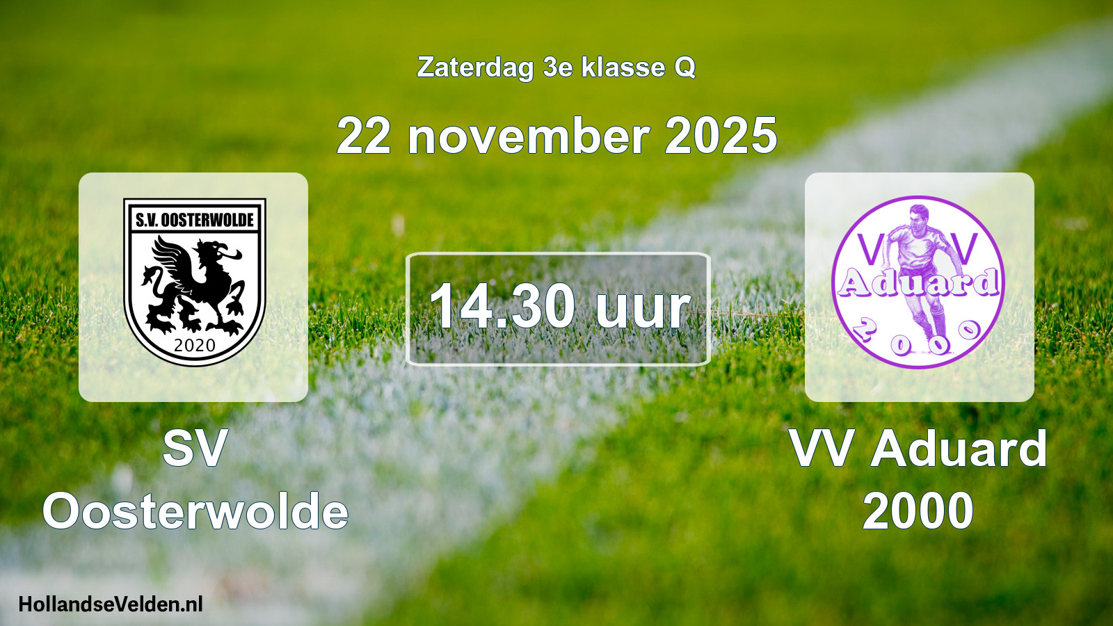 Scheduled Match: SV Oosterwolde - VV Aduard 2000 (22 November 2025)