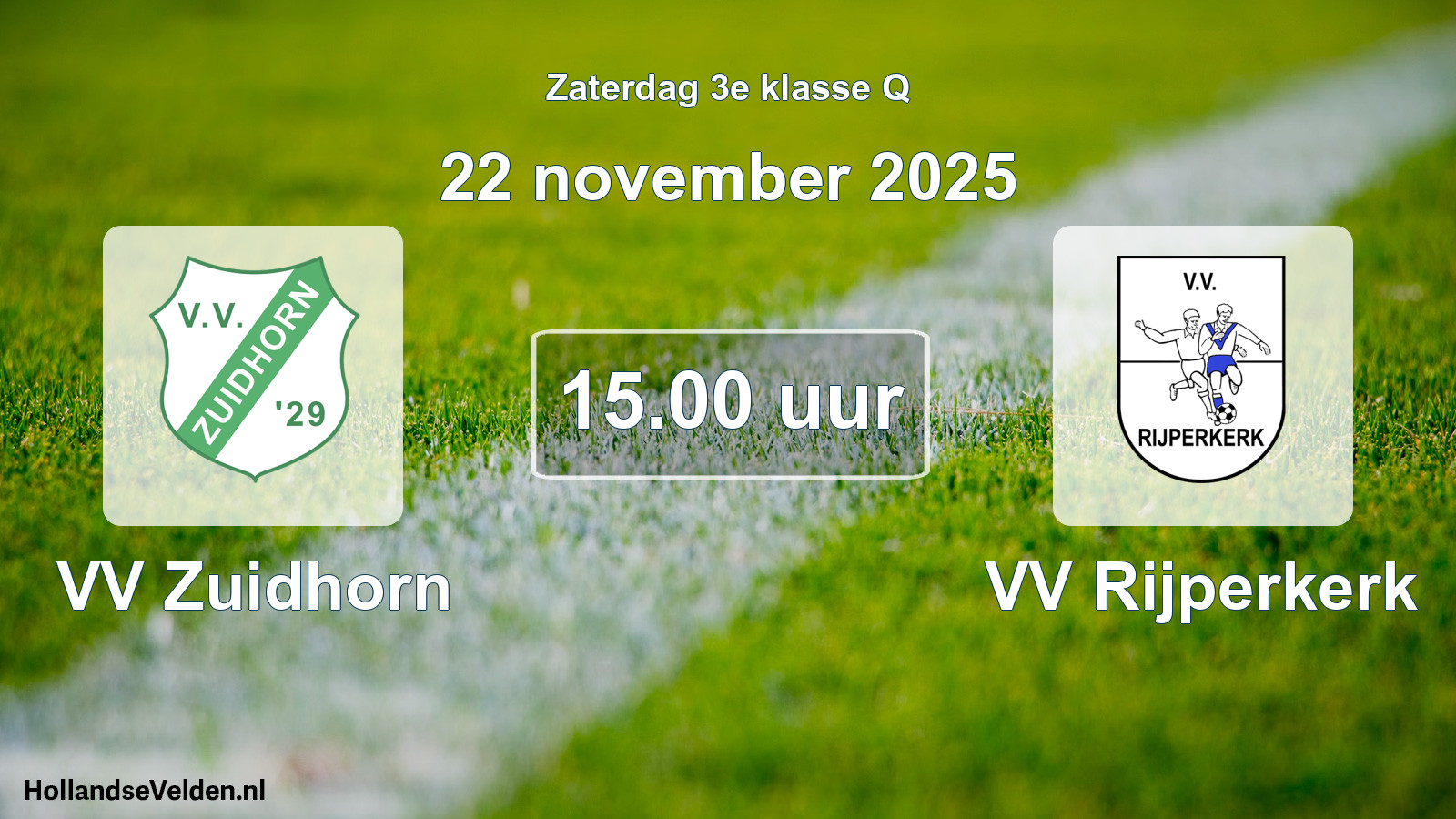 Scheduled Match: VV Zuidhorn - VV Rijperkerk (22 November 2025)