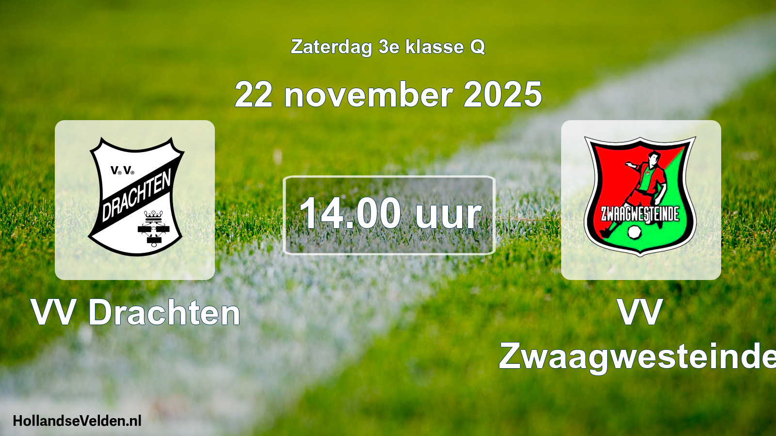 Scheduled Match: VV Drachten - VV Zwaagwesteinde (22 November 2025)