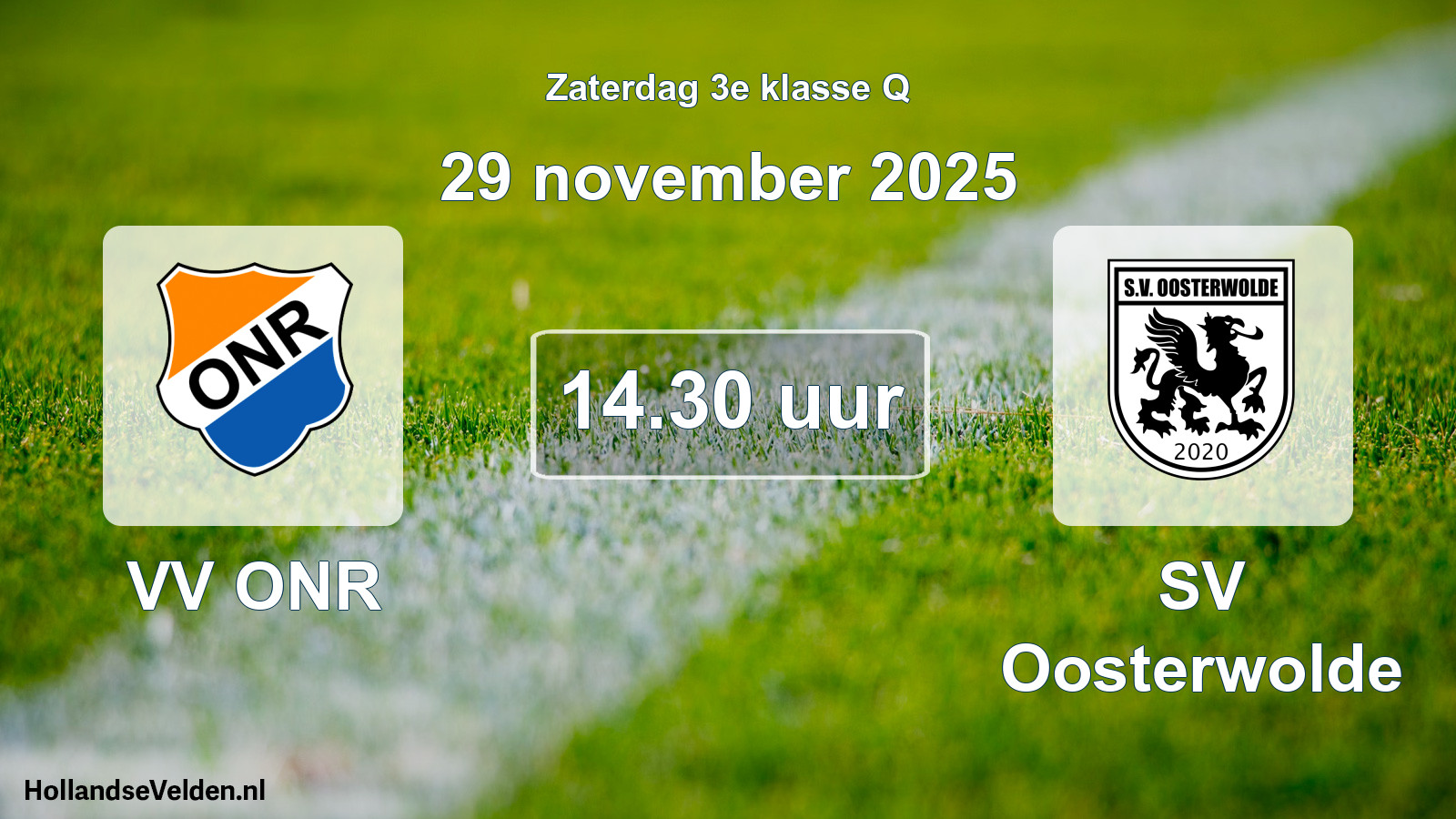 Scheduled Match: VV ONR - SV Oosterwolde (29 November 2025)