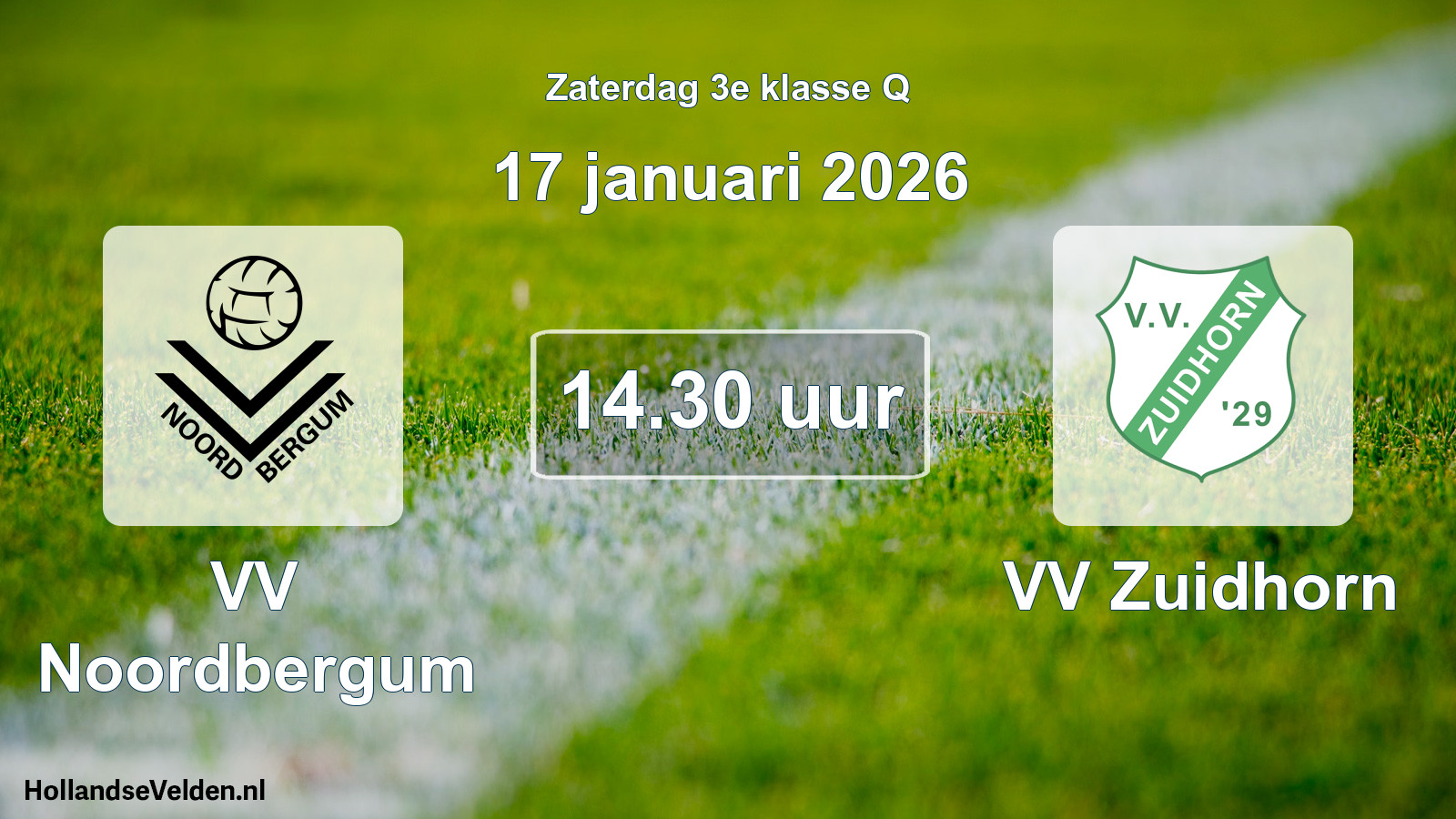 Scheduled Match: VV Noordbergum - VV Zuidhorn (17 January 2026)