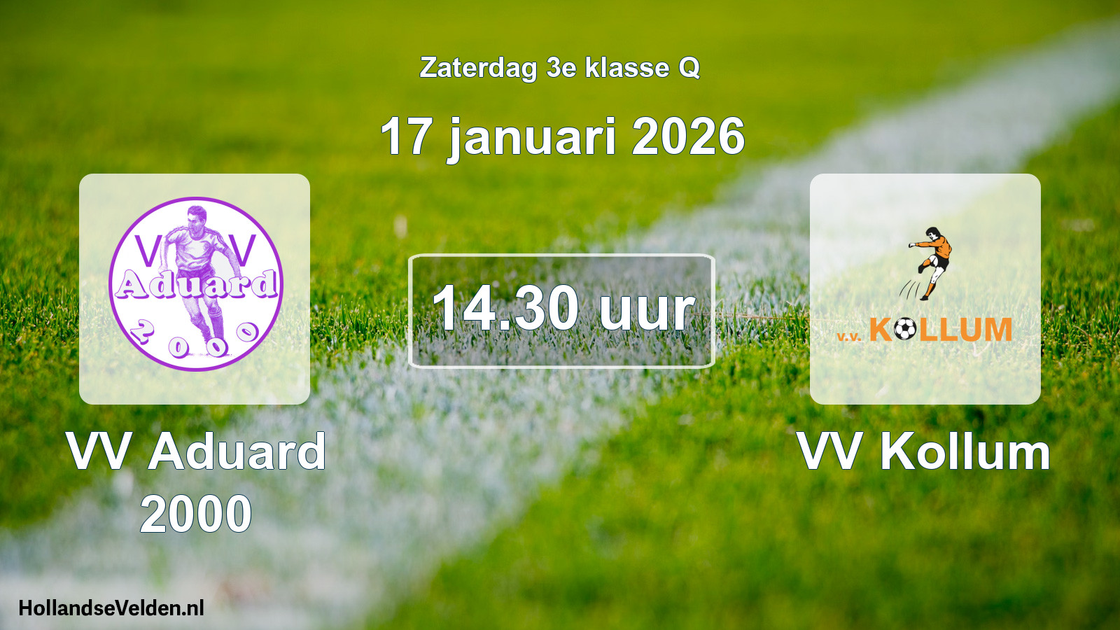 Scheduled Match: VV Aduard 2000 - VV Kollum (17 January 2026)