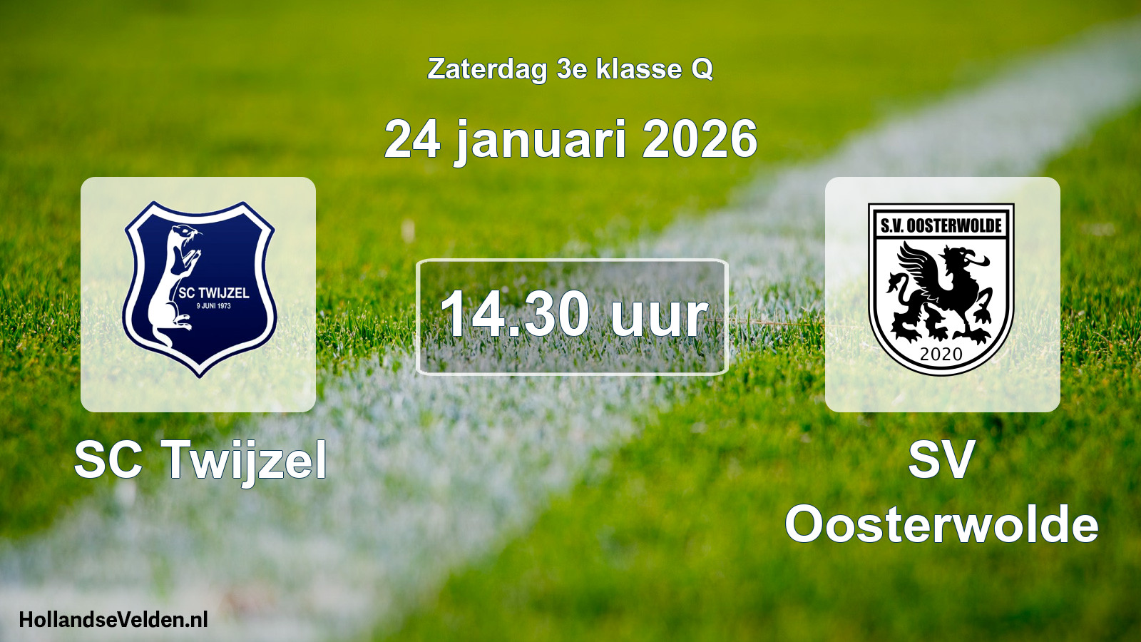 Scheduled Match: SC Twijzel - SV Oosterwolde (24 January 2026)
