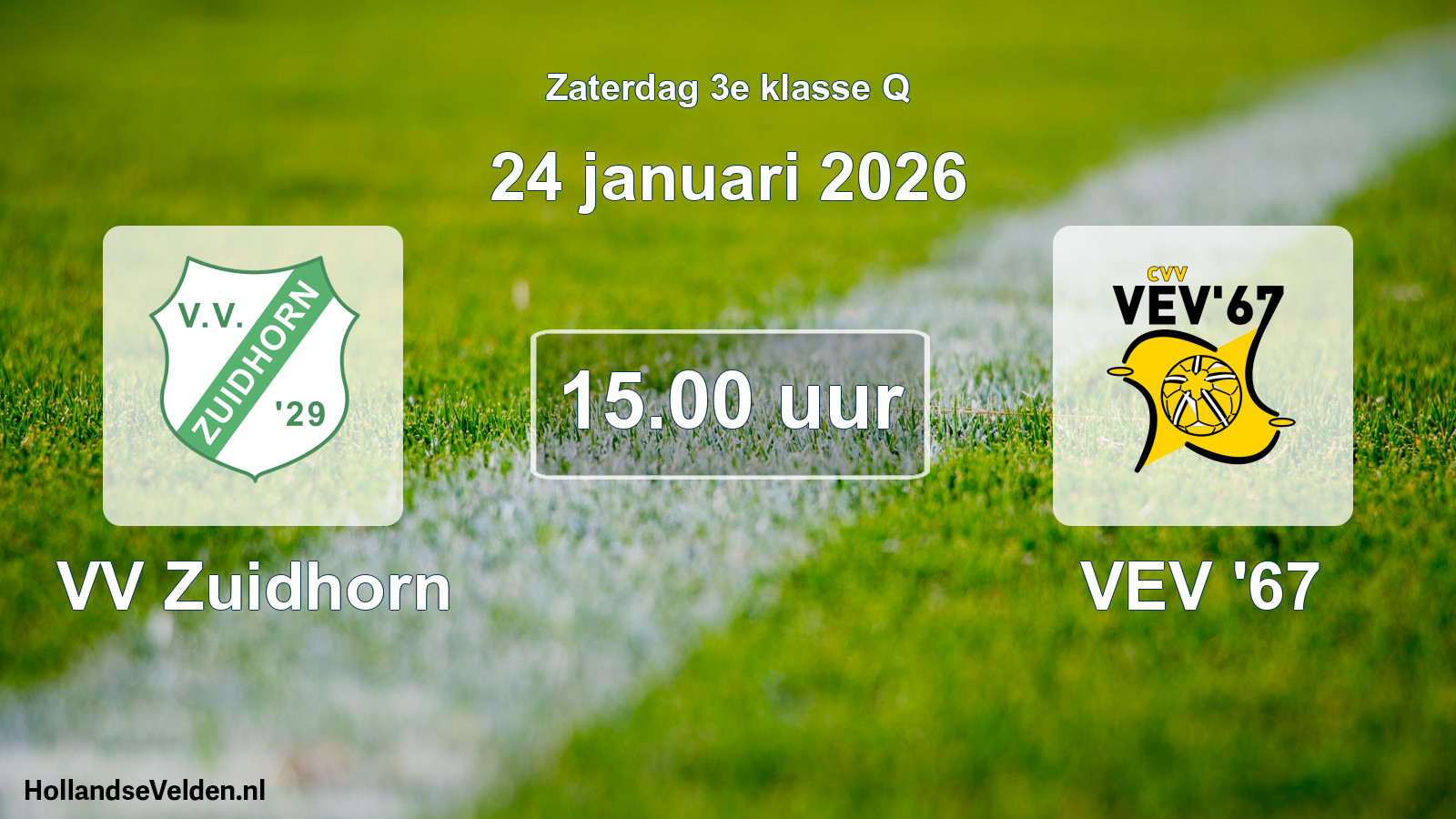 Scheduled Match: VV Zuidhorn - VEV '67 (24 January 2026)