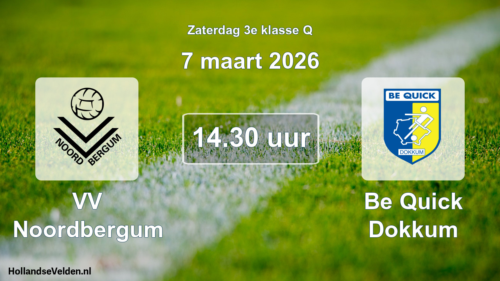 Scheduled Match: VV Noordbergum - Be Quick Dokkum (7 March 2026)