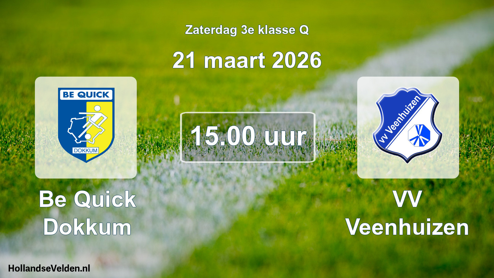 Scheduled Match: Be Quick Dokkum - VV Veenhuizen (21 March 2026)