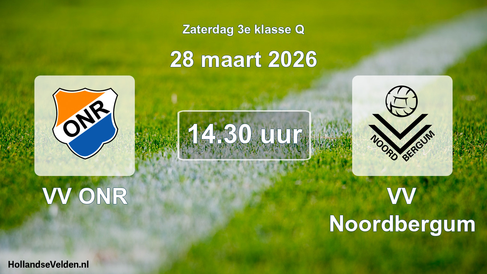 Scheduled Match: VV ONR - VV Noordbergum (28 March 2026)